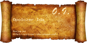 Opolczer Ida névjegykártya